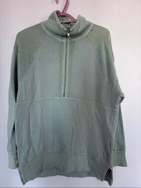 PINK Victoria's Secret Men's Sage Green Half-Zip Pullover